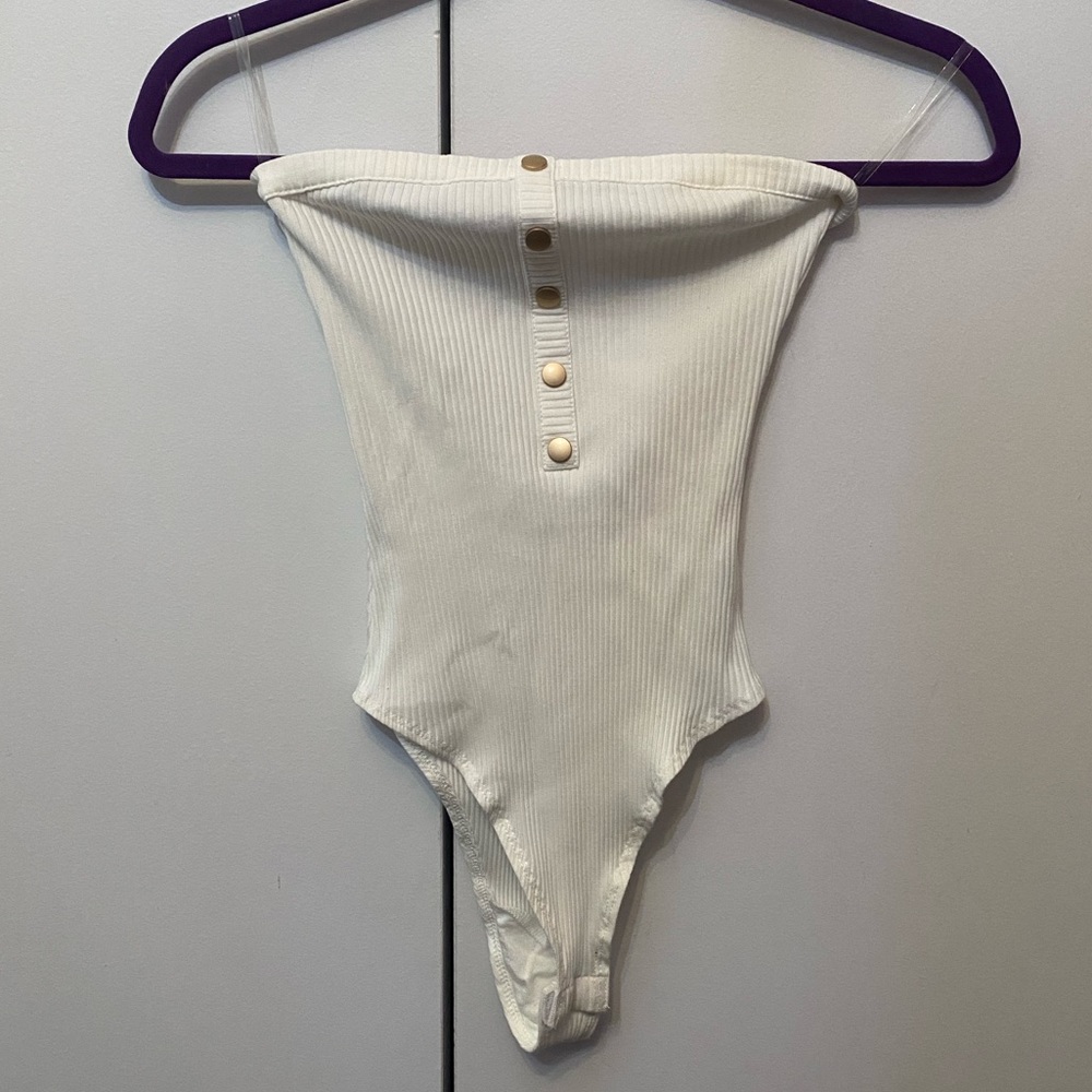 S White Makers of Dreams Strapless Bodysuit